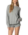 Edikted Riley Oversized Knit Sweater In Gray Melange
