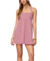 Edikted Rina Gingham Halter Mini Dress In Pink