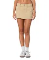 Edikted Ring Back Mini Skirt In Beige