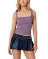 Edikted Rio Ruched Tank Top In Purple