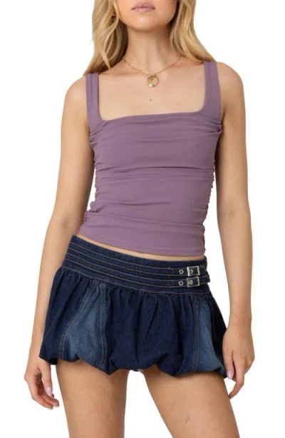 Edikted Rio Ruched Tank Top In Purple