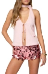 Edikted Rivere Split Front Halter Top