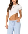Edikted Rocky Asymmetric Top In White