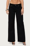 Edikted Roman Low Rise Slouchy Jeans In Black