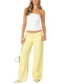 Edikted Roman Flare Jeans In Yellow