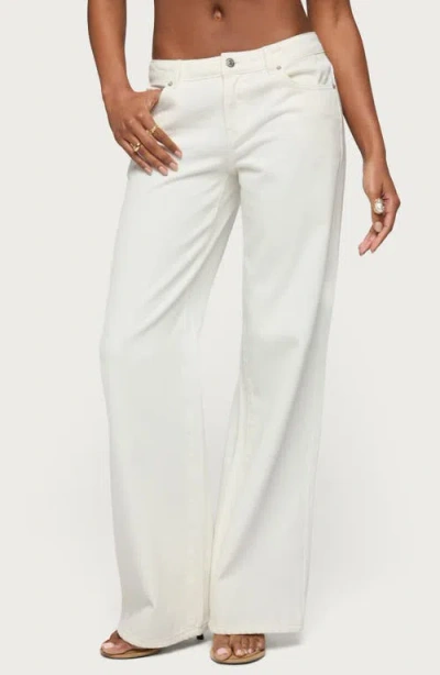 Edikted Roman Wide Leg Jeans In White