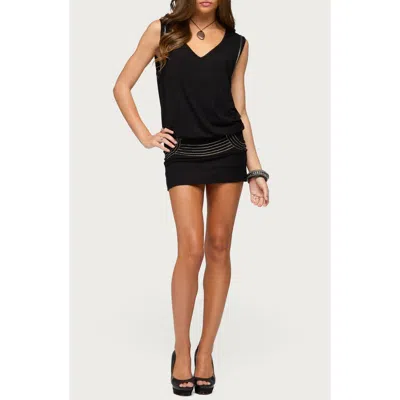 Edikted Romea Sleeveless Minidress In Black