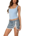 Edikted Ronda Bow Back Tank Top In Light-blue