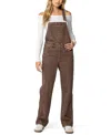 Edikted Rosemary Denim Overalls In Brown