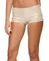 Edikted Roxey Sequin Micro Shorts In Neutral