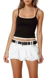 Edikted Roya Layered Halter Camisole In Black-and-white