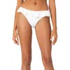 Edikted Ruffle Lace Trim Bikini Bottoms In White
