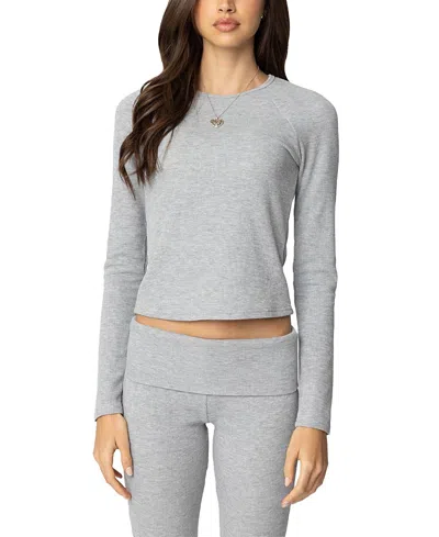 EDIKTED SAB WAFFLE KNIT TOP