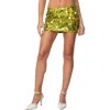 Edikted Sabina Low-rise Sequin Mini Skirt In Green