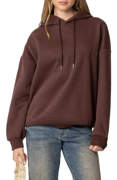 Edikted San Antonio Graphic Hoodie In Brown