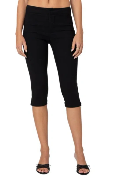 Edikted Sarafina Capri Pants In Black