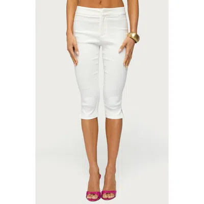Edikted Sarafina Capri Pants In White