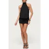 Edikted Saraya Open Back Halter Minidress In Black