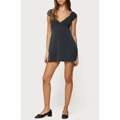 Edikted Sarona V-neck Romper In Gray