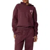 Edikted Sasha Bow Detail Hoodie In Burgundy
