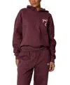 Edikted Sasha Bow Detail Hoodie In Burgundy