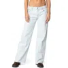 Edikted Savanna Low Rise Wide Leg Jeans In Light-blue