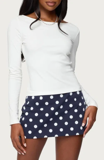 EDIKTED EDIKTED SAVI BOAT NECK LONG SLEEVE TOP