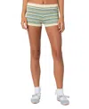 Edikted Stripe Rib Knit Shorts In Mix