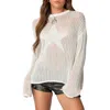 Edikted Seeing Stars Oversized Sweater In White
