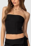 Edikted Selena Lace Up Corset In Black, Women's At Urban Outfitters