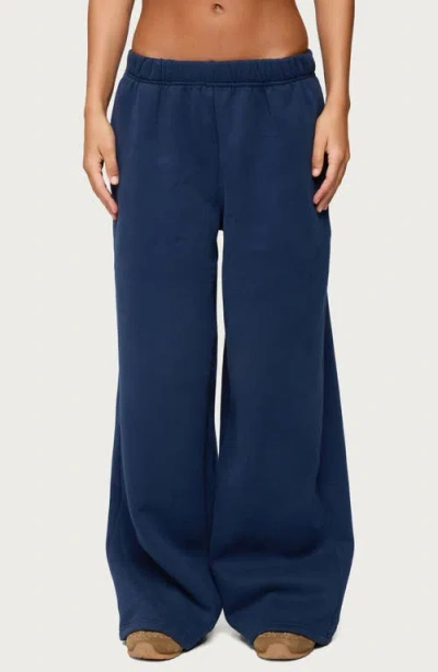 Edikted Senior Girl Straight Leg Sweatpants In Blue