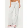 Edikted Sequin Foldover Sweatpants In White