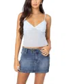 Edikted Serafina Stretch Tank Top In Light Blue