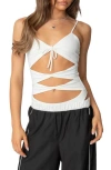 Edikted Serene Cutout Bodysuit In White