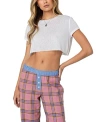 Edikted Seville Cropped Tee In White
