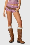 Edikted Shailee Ruffled Shorts In Pink, Women's At Urban Outfitters