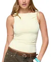 Edikted Shanee Tie Shoulder Tank In Yellow