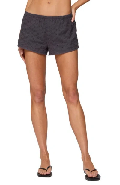 Edikted Shaya Cotton Eyelet Shorts