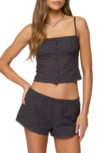 Edikted Shaya Eyelet Crop Camisole