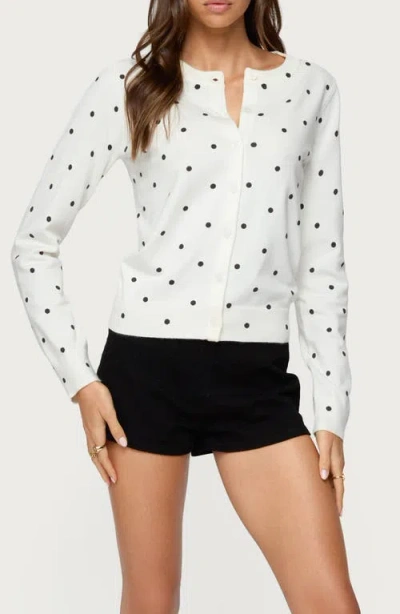 EDIKTED EDIKTED SHEA POLKA DOT CARDIGAN