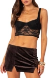 EDIKTED EDIKTED SHEER LACE BRA CROP TOP