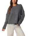 Edikted Shirley Oversized Sweater In Dark-gray