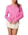 Edikted Shlo Crop Cardigan In Pink