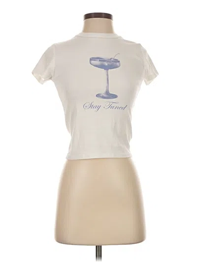 Pre-owned Edikted Short Sleeve T-shirt In Ivory