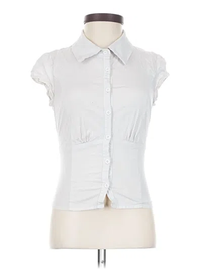 Pre-owned Edikted Sleeveless Button Down Shirt In White