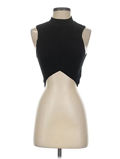 Pre-owned Edikted Sleeveless Top Black Halter Neckline Tops