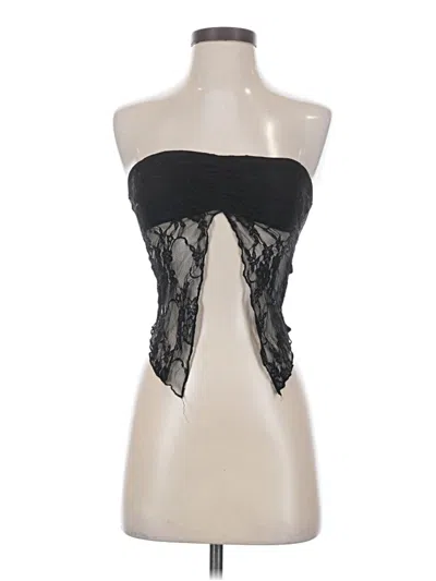 Pre-owned Edikted Sleeveless Top Black Strapless Neckline Tops