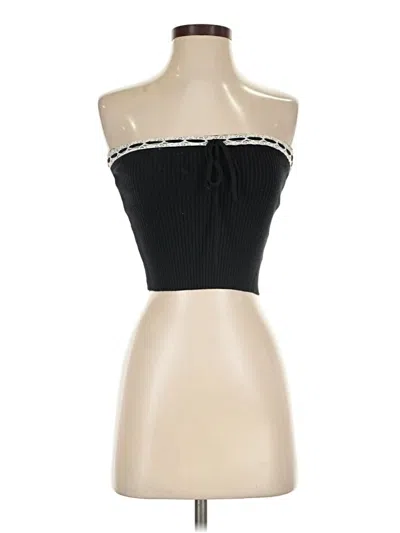 Pre-owned Edikted Sleeveless Top Black Strapless Neckline Tops