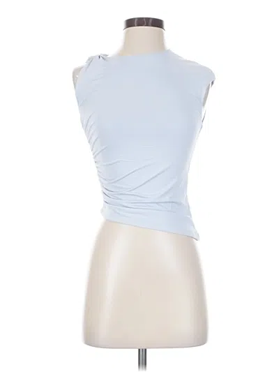 Pre-owned Edikted Sleeveless Top Blue One Shoulder Neckline Tops