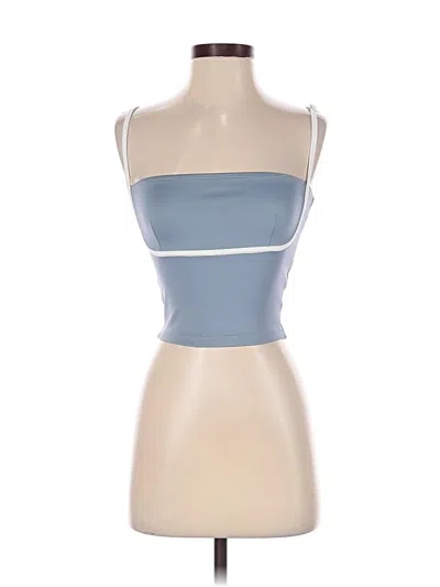Pre-owned Edikted Sleeveless Top Blue Strapless Neckline Tops